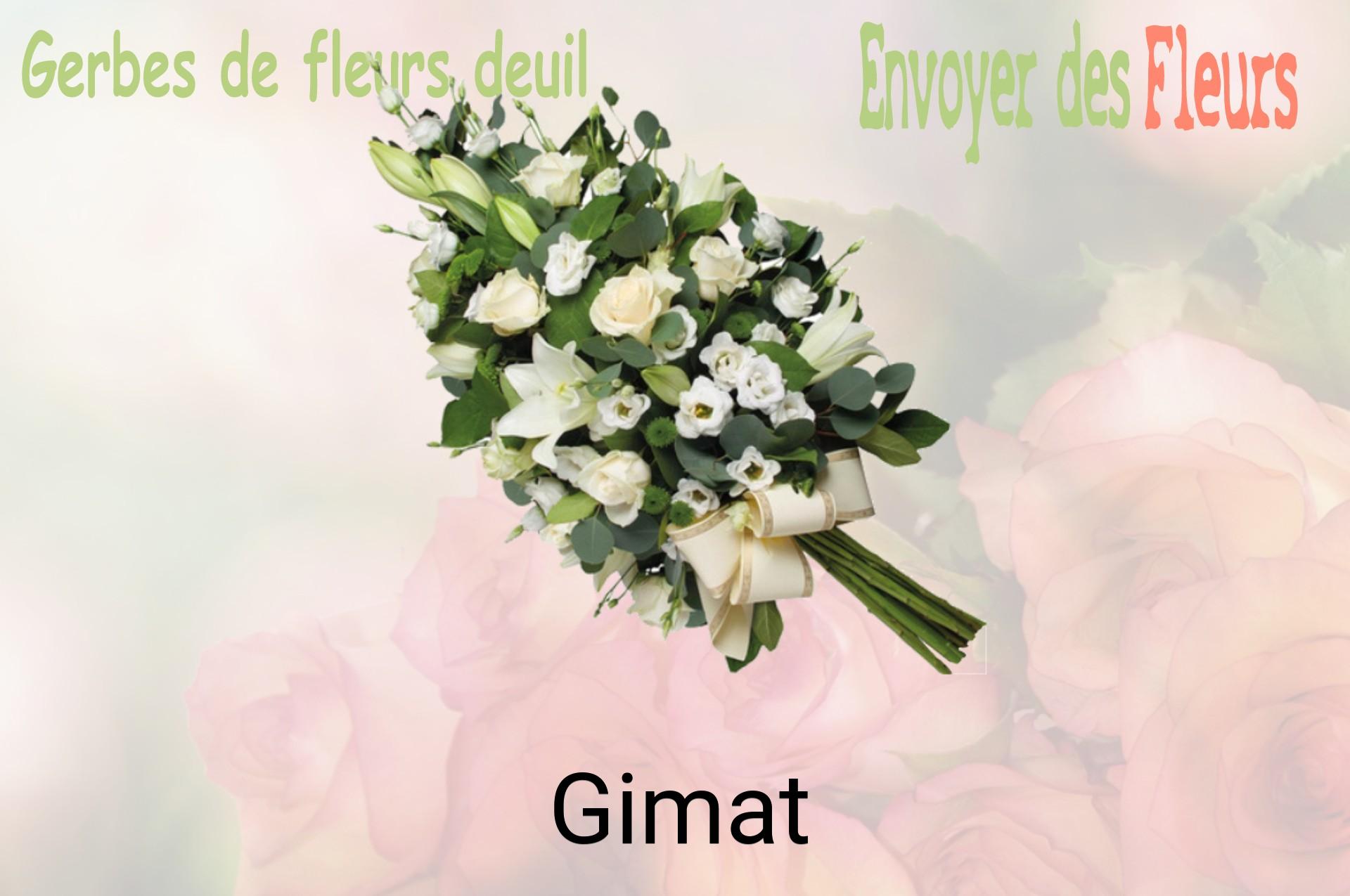 Gerbe de fleurs de deuil livrée à Gimat